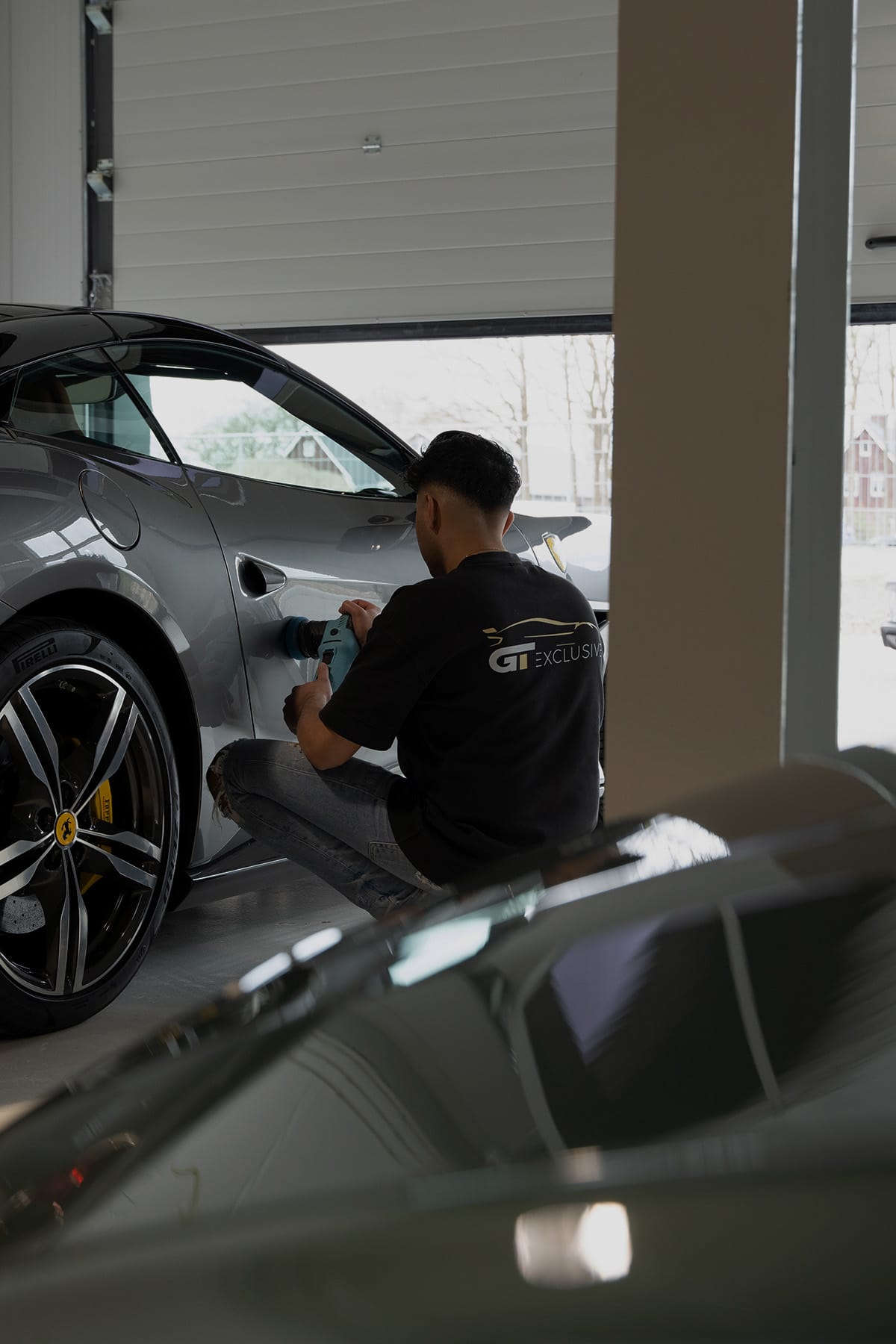 Machine paint correction of dark paintwork in preparation for ceramic coating